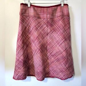 JACLYN SMITH Bergundy Tweed Midi Skirt. Size 10